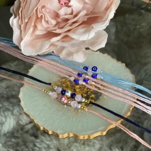 Evil Eye Beaded Thread Bracelet Set